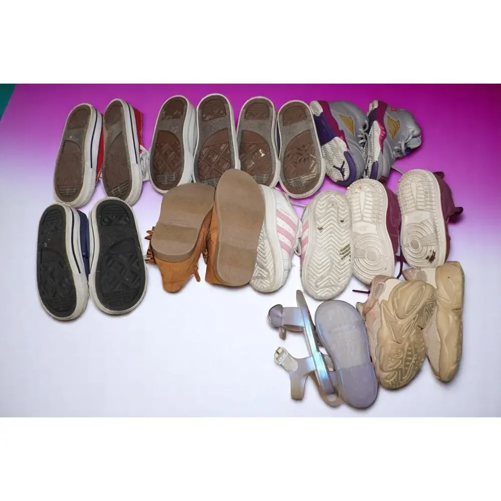 10 Pair Toddler Shoes Size 5C Bundle – Nike, Jordan, Converse, Adidas, Mini Meli